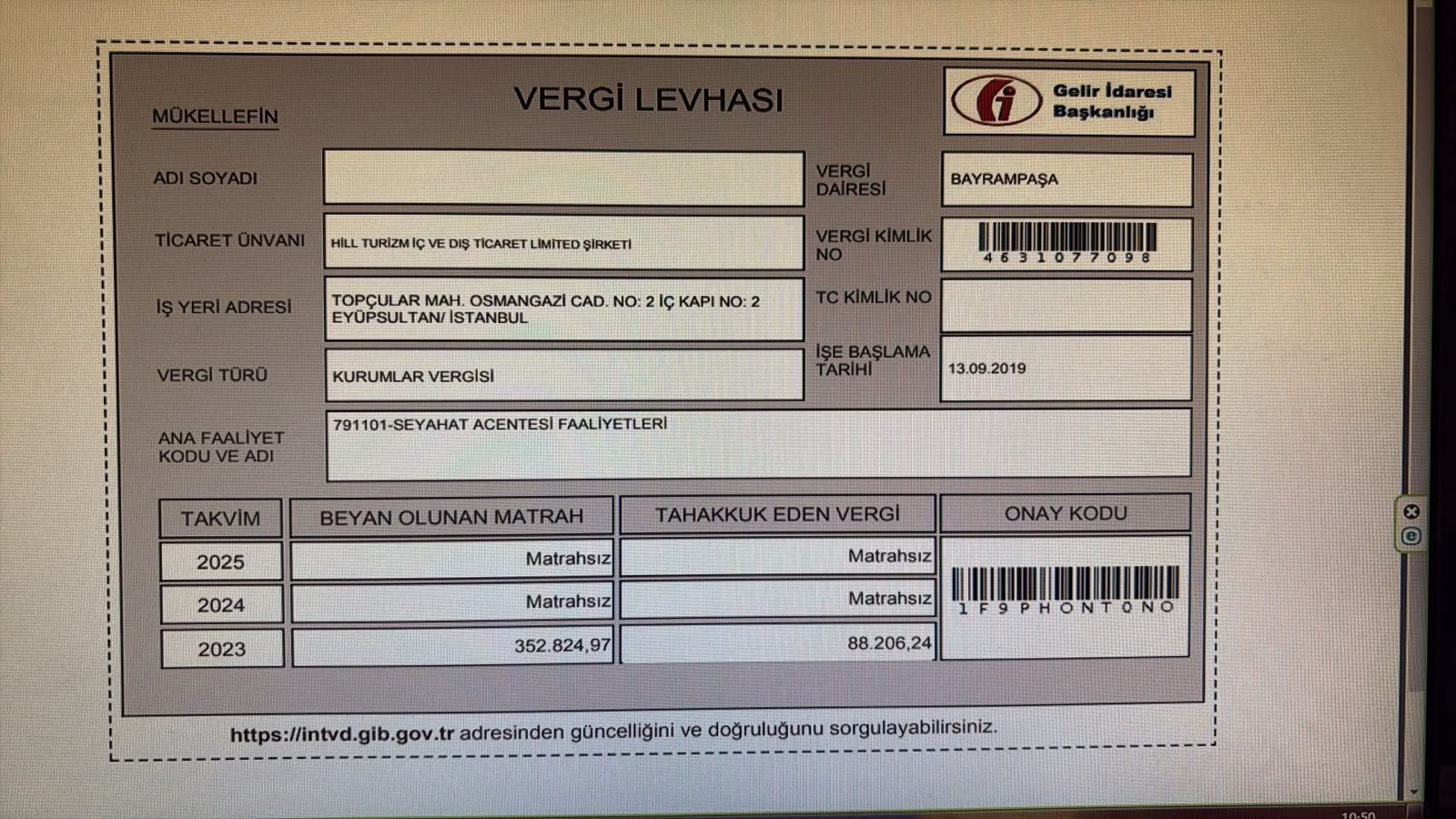 Vergi Levhası